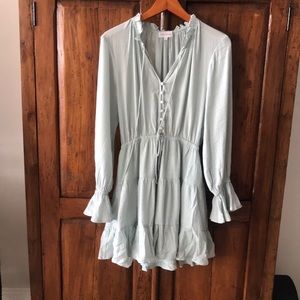 Stolen hearts ruffled  mini dress , mint green med